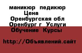 маникюр  педикюр › Цена ­ 250 - Оренбургская обл., Оренбург г. Услуги » Обучение. Курсы   